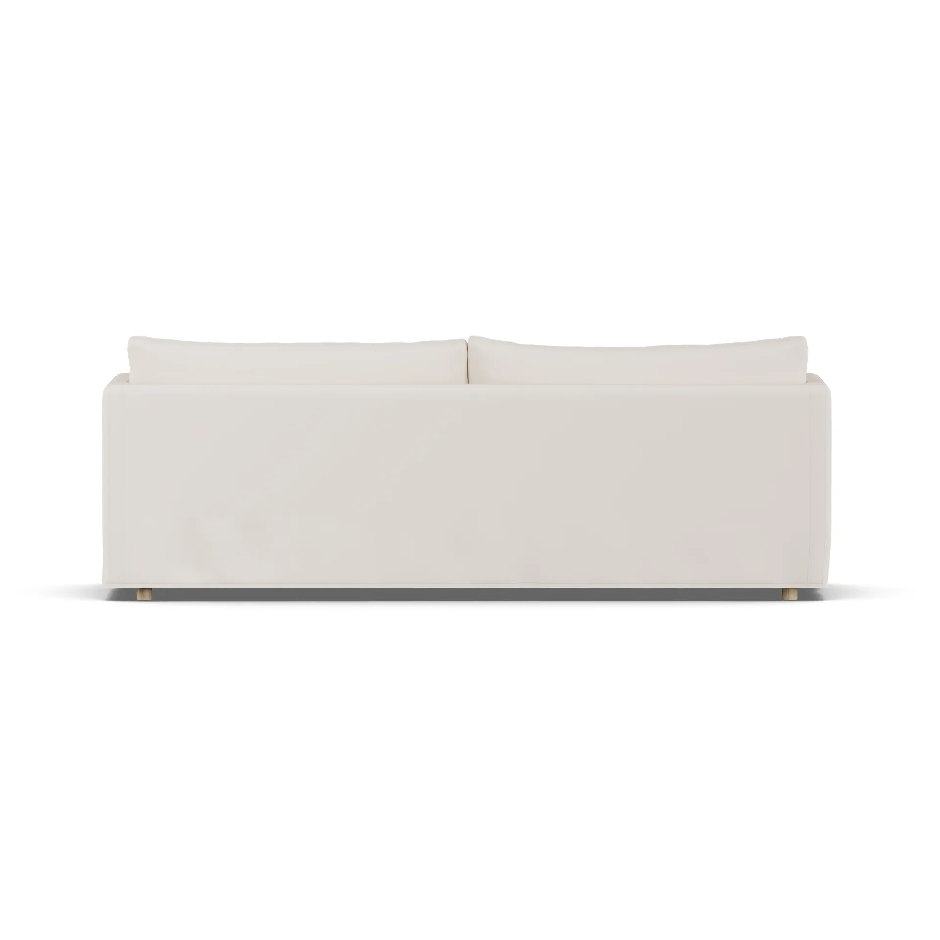 Linnevik sohva, Caleido beige 9600-valkoöljytty tammi, 4-sits, helmahameella 1898