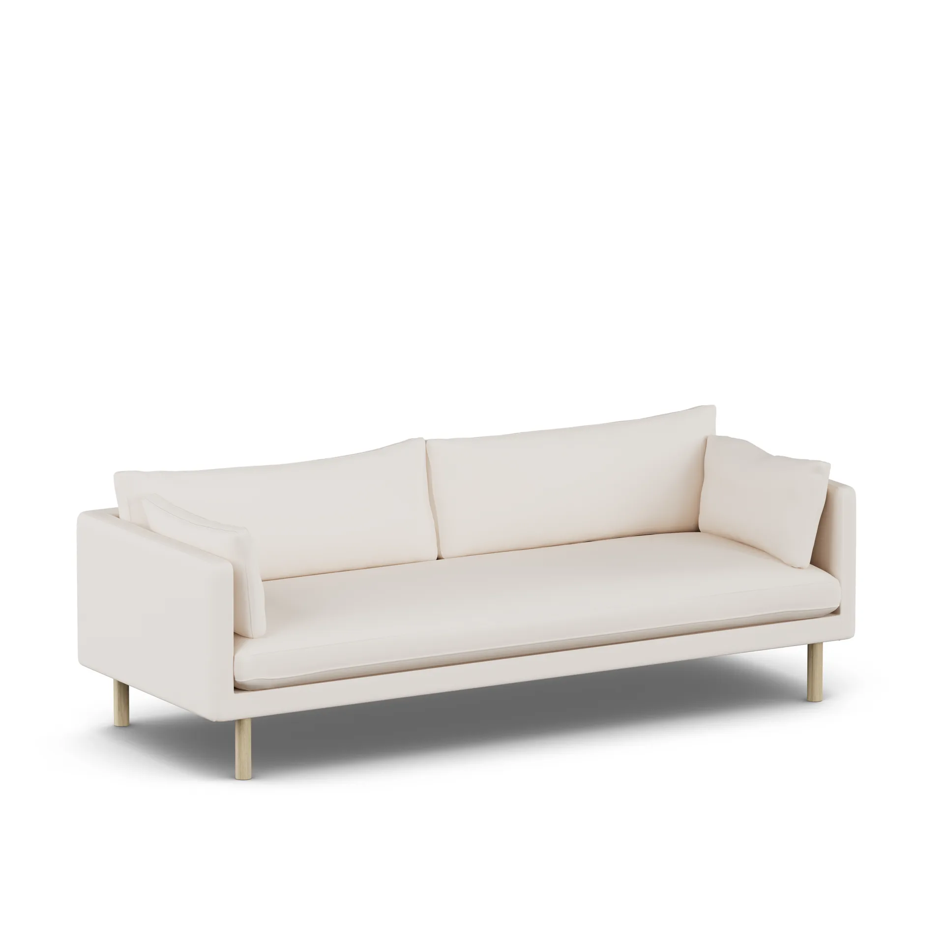 Linnevik sohva, Caleido Beige 9600-valkoöljytty tammi, 4-sits 1898
