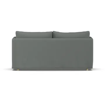 Linnevik sohva - Caleido Grey 1240-valkoöljytty tammi, 2-sits, helmahameella - 1898