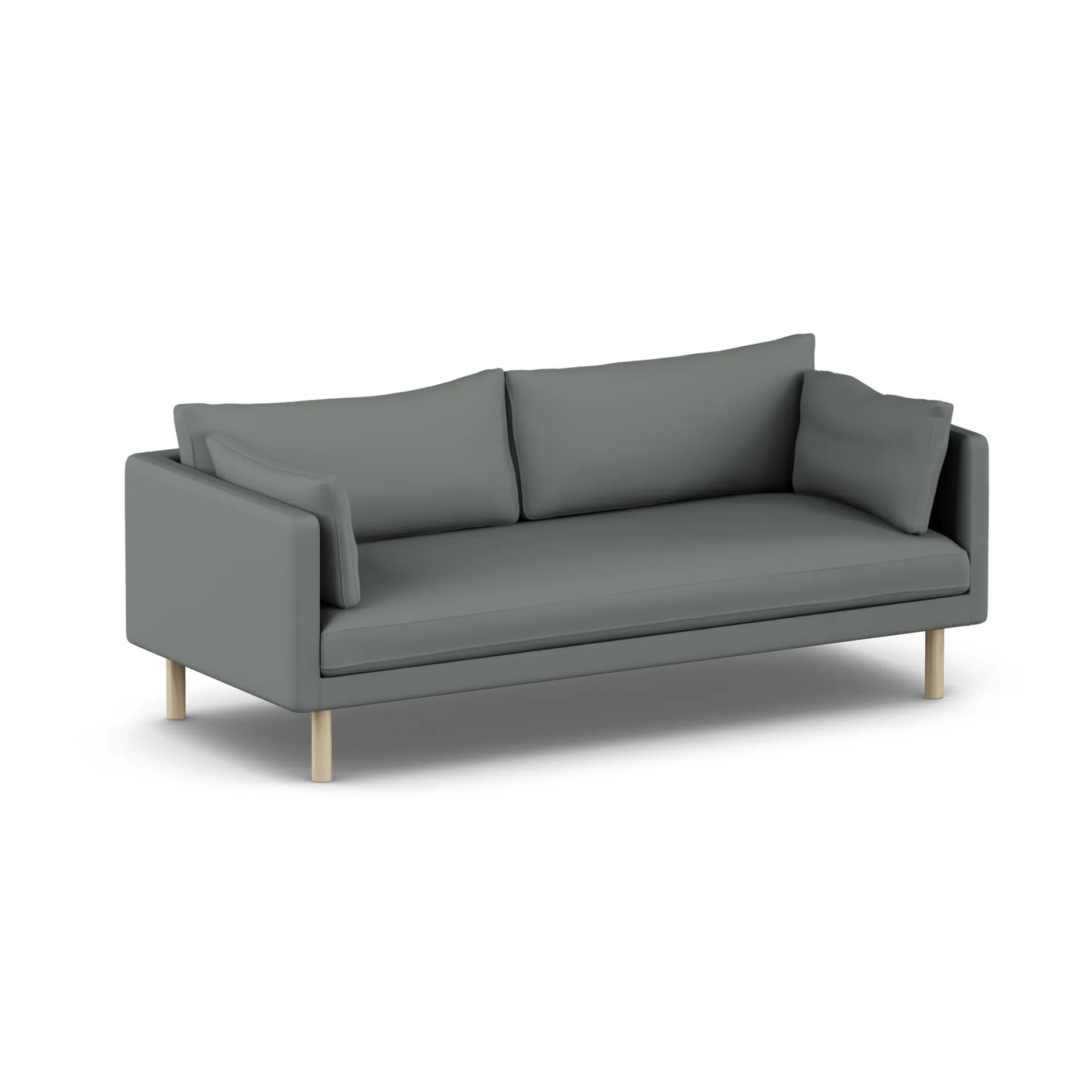 Linnevik sohva, Caleido Grey 1240-valkoöljytty tammi, 3-istuttava, ilman helmahametta 1898