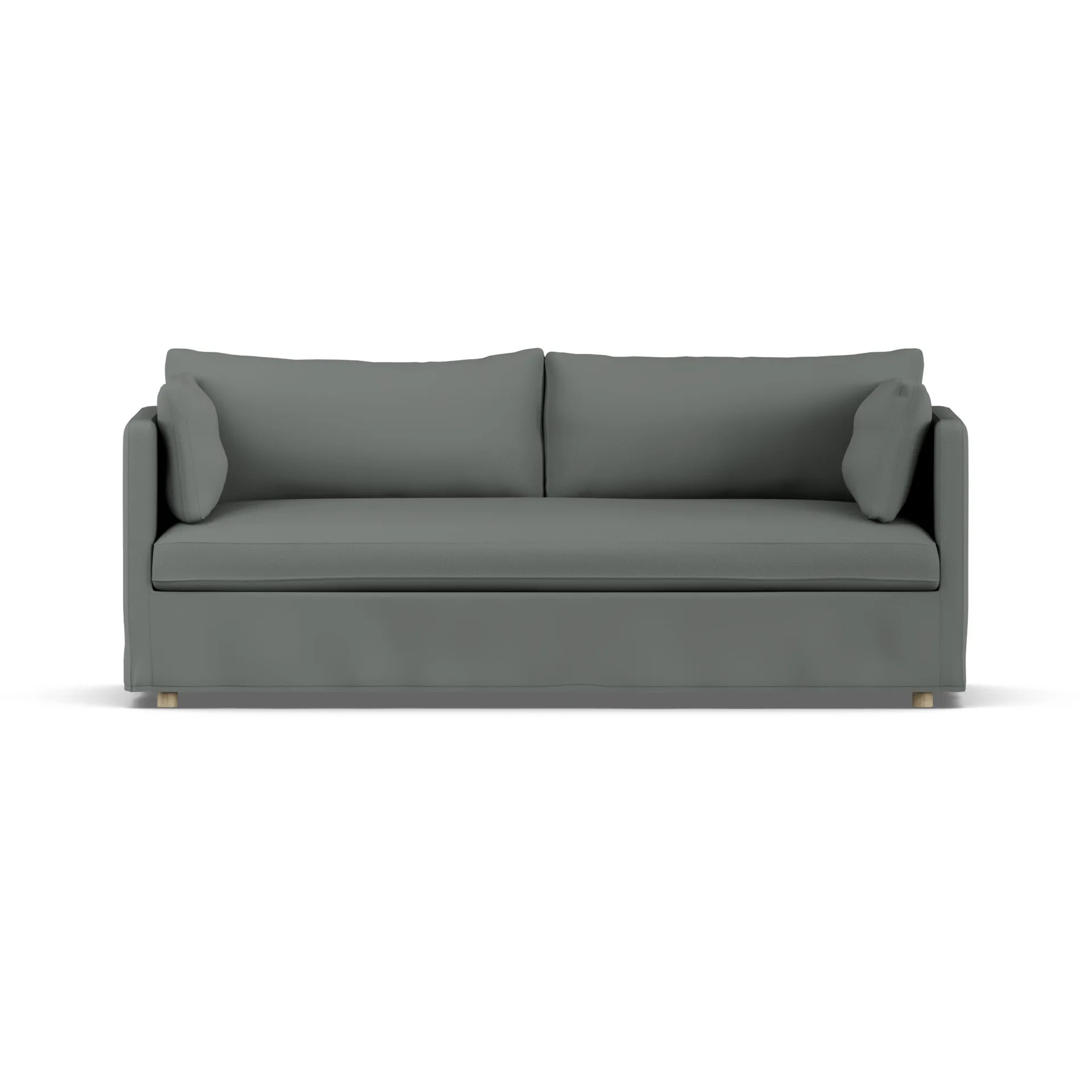 Linnevik sohva, Caleido Grey 1240-valkoöljytty tammi, 3-sits, helmahameella 1898