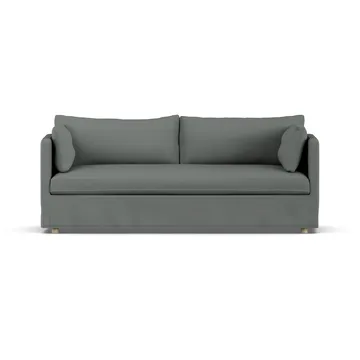 Linnevik sohva - Caleido Grey 1240-valkoöljytty tammi, 3-sits, helmahameella - 1898