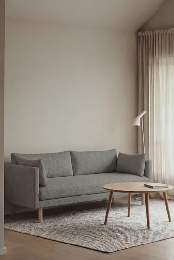 Linnevik sohva - Caleido Grey 1240-valkoöljytty tammi, 3-sits - 1898