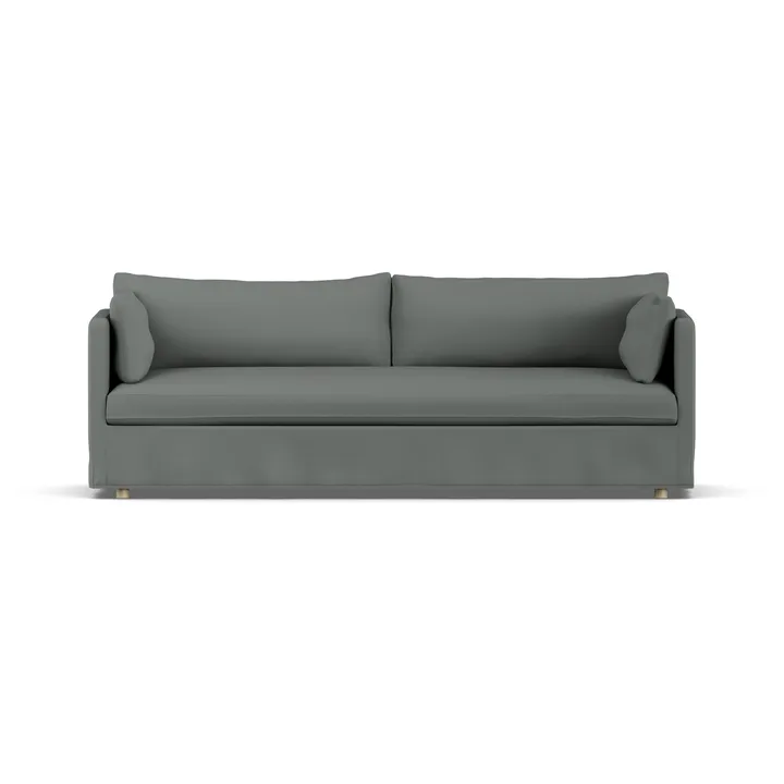 Linnevik sohva - Caleido grey 1240-valkoöljytty tammi, 4-sits, helmahameella - 1898