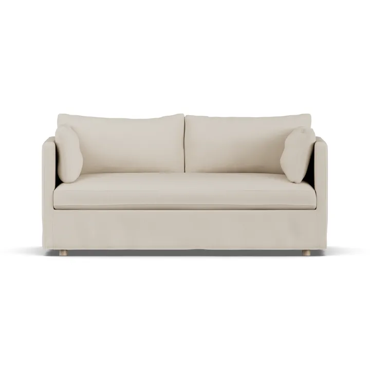 Linnevik sohva - Jump Beige 1956-valkoöljytty tammi, 2-sits, helmahameella - 1898