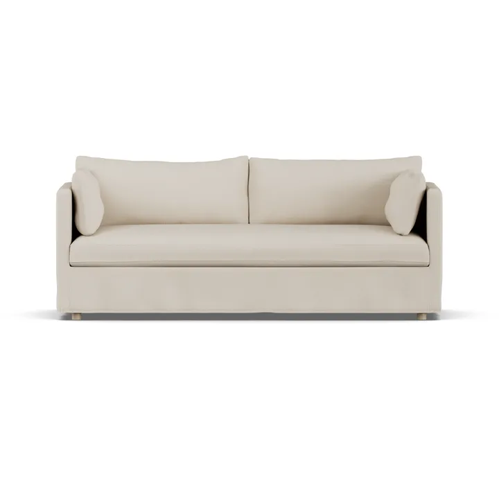 Linnevik sohva - Jump Beige 1956-valkoöljytty tammi, 3-sits, helmahameella - 1898