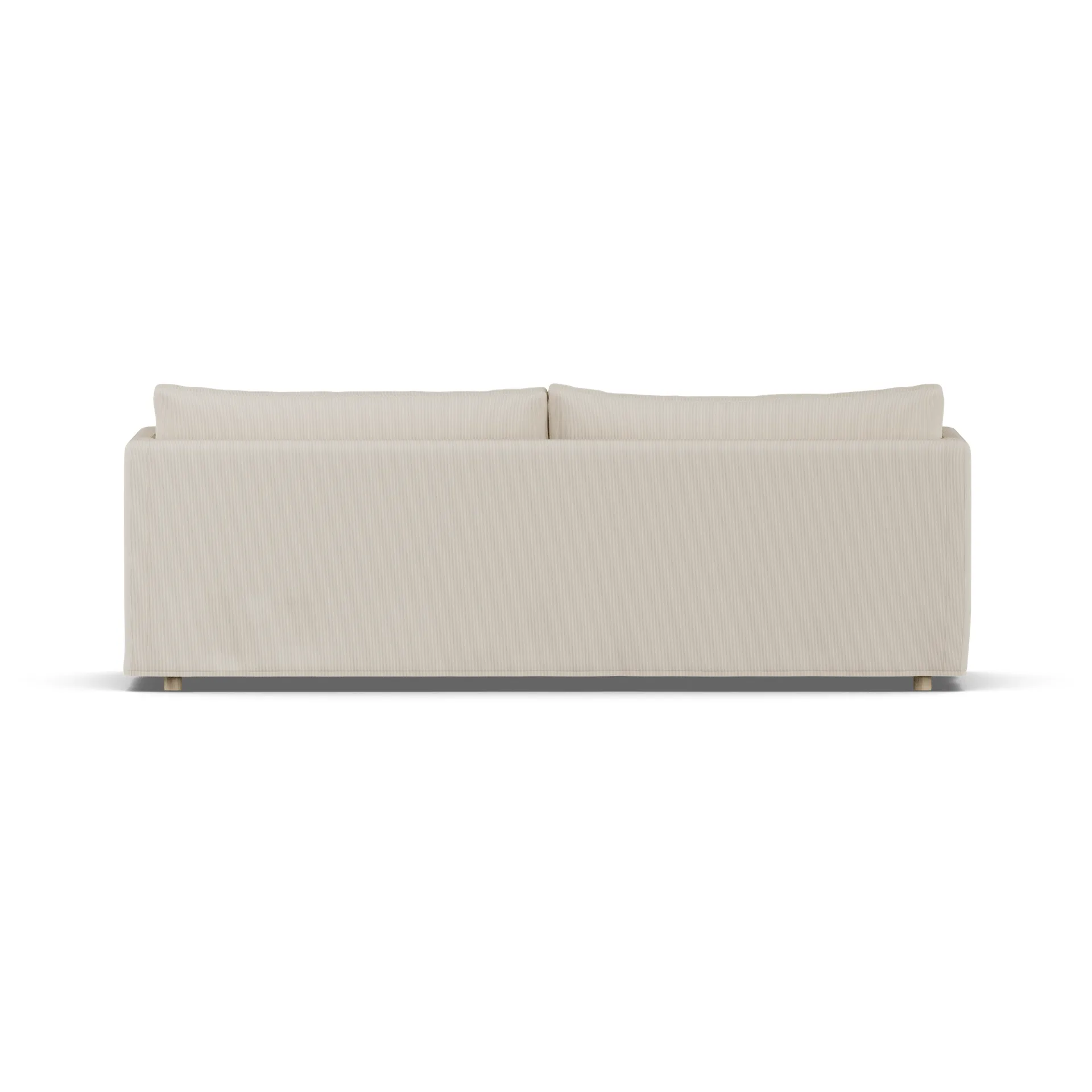 Linnevik sohva, Jump Beige 1956-valkoöljytty tammi, 4-sits, helmahameella 1898