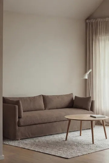 Linnevik sohva - Jump brown 1955-valkoöljytty tammi, 4-sits, helmahameella - 1898