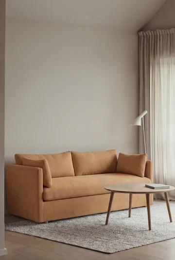 Linnevik sohva - Jump Honey 1959-valkoöljytty tammi, 2-sits, helmahameella - 1898