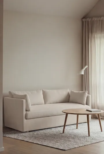 Linnevik sohva - Jump off white 1954-valkoöljytty tammi, 2-sits, helmahameella - 1898