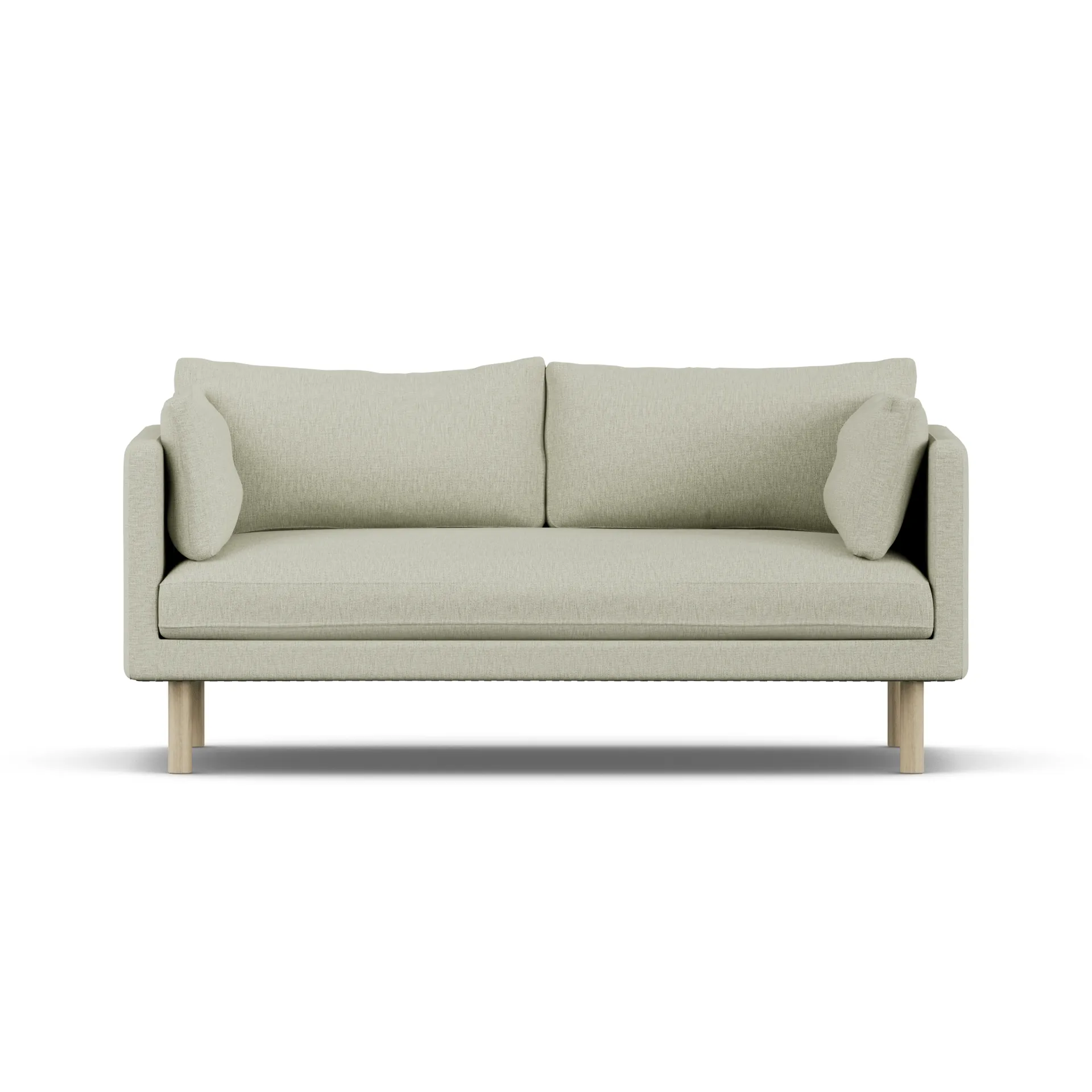 Linnevik sohva, Luiza Beige 3981-valkoöljytty tammi, 2-istuttava, ilman helmahametta 1898