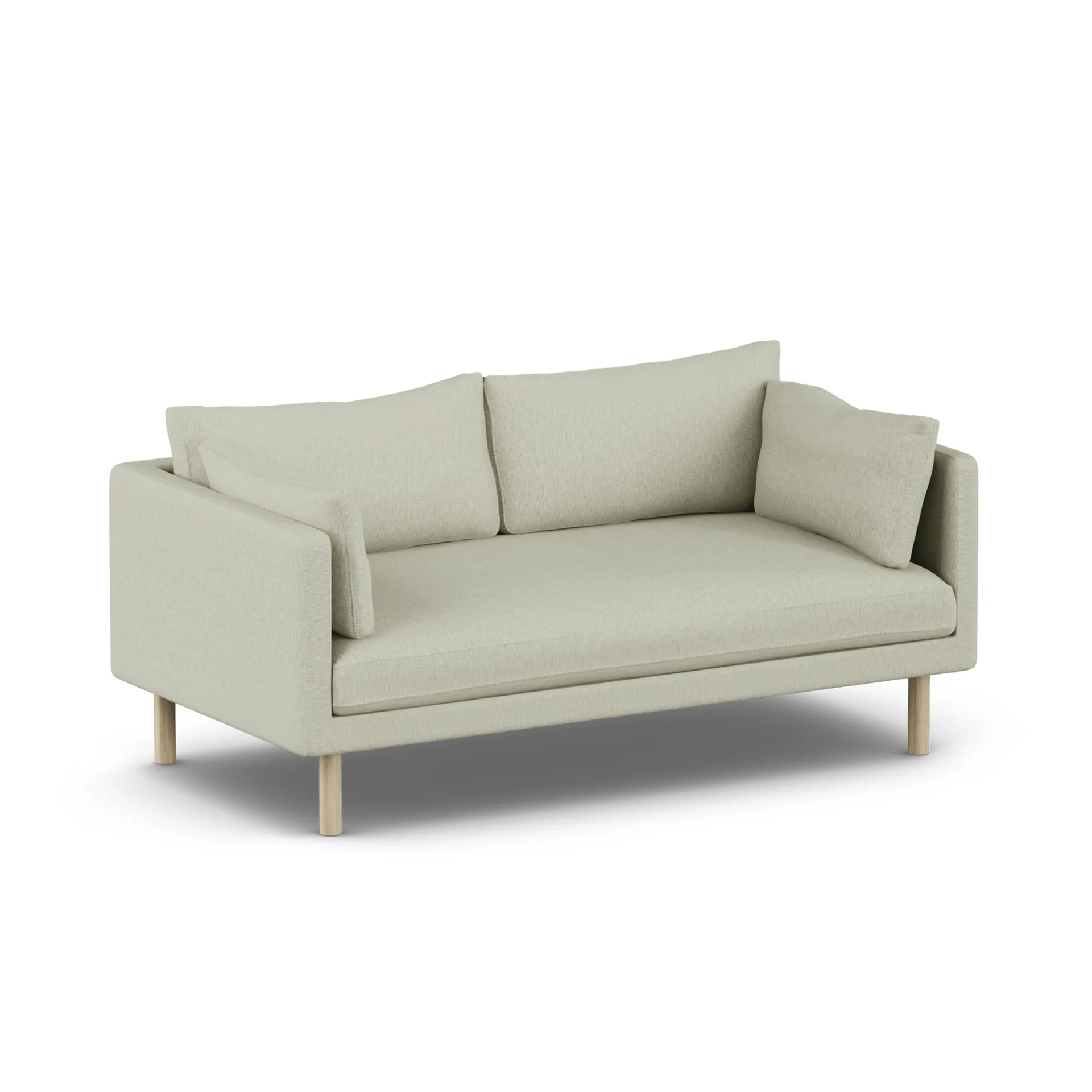 Linnevik sohva, Luiza Beige 3981-valkoöljytty tammi, 2-istuttava, ilman helmahametta 1898