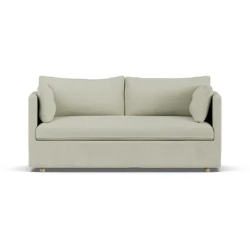Linnevik sohva - Luiza Beige 3981-valkoöljytty tammi, 2-sits, helmahameella - 1898