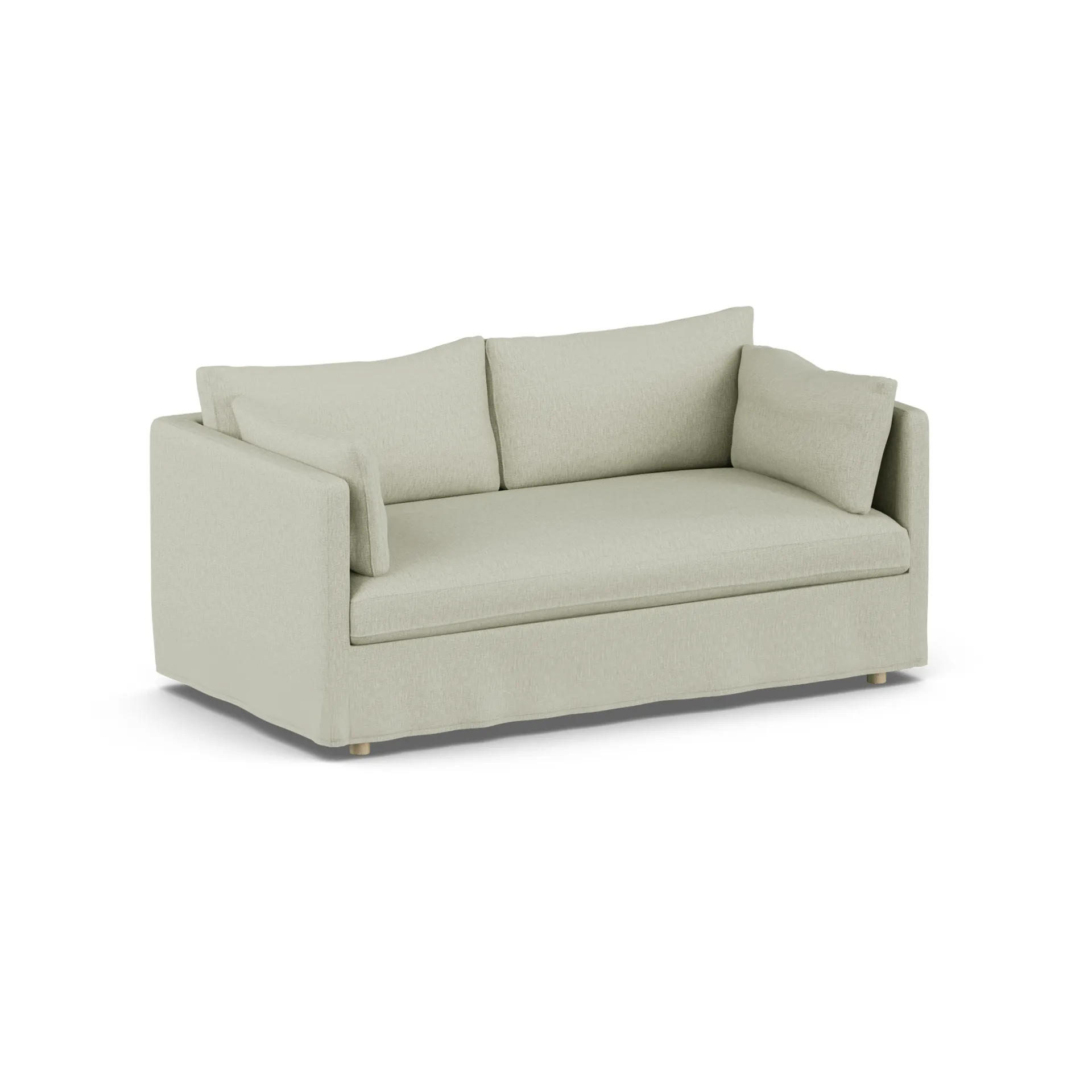 Linnevik sohva, Luiza Beige 3981-valkoöljytty tammi, 2-sits, helmahameella 1898