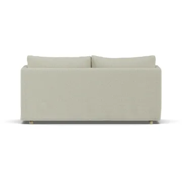 Linnevik sohva - Luiza Beige 3981-valkoöljytty tammi, 2-sits, helmahameella - 1898