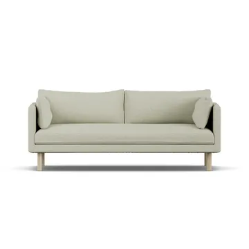 Linnevik sohva - Luiza Beige 3981-valkoöljytty tammi, 3-istuttava, ilman helmahametta - 1898
