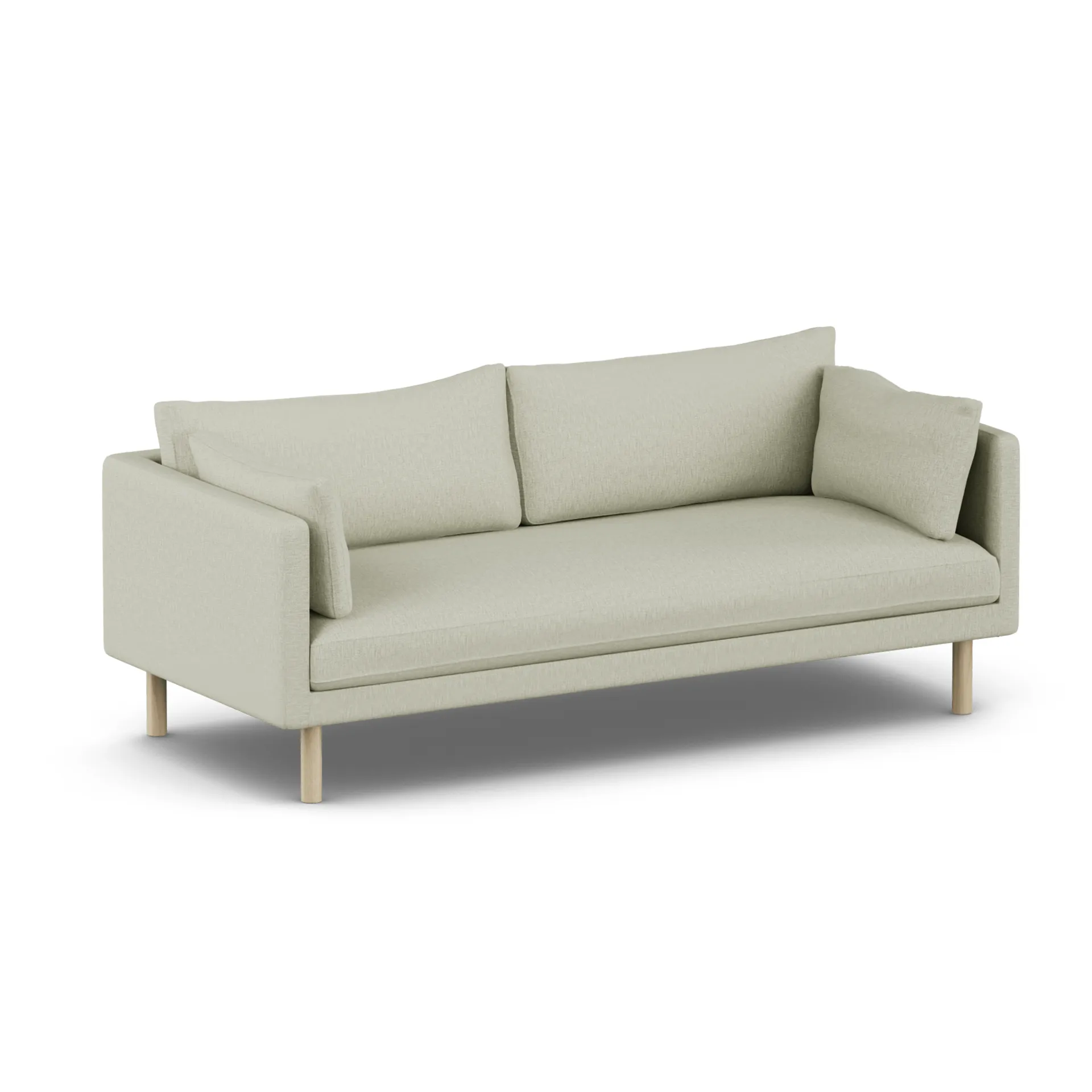 Linnevik sohva, Luiza Beige 3981-valkoöljytty tammi, 3-istuttava, ilman helmahametta 1898