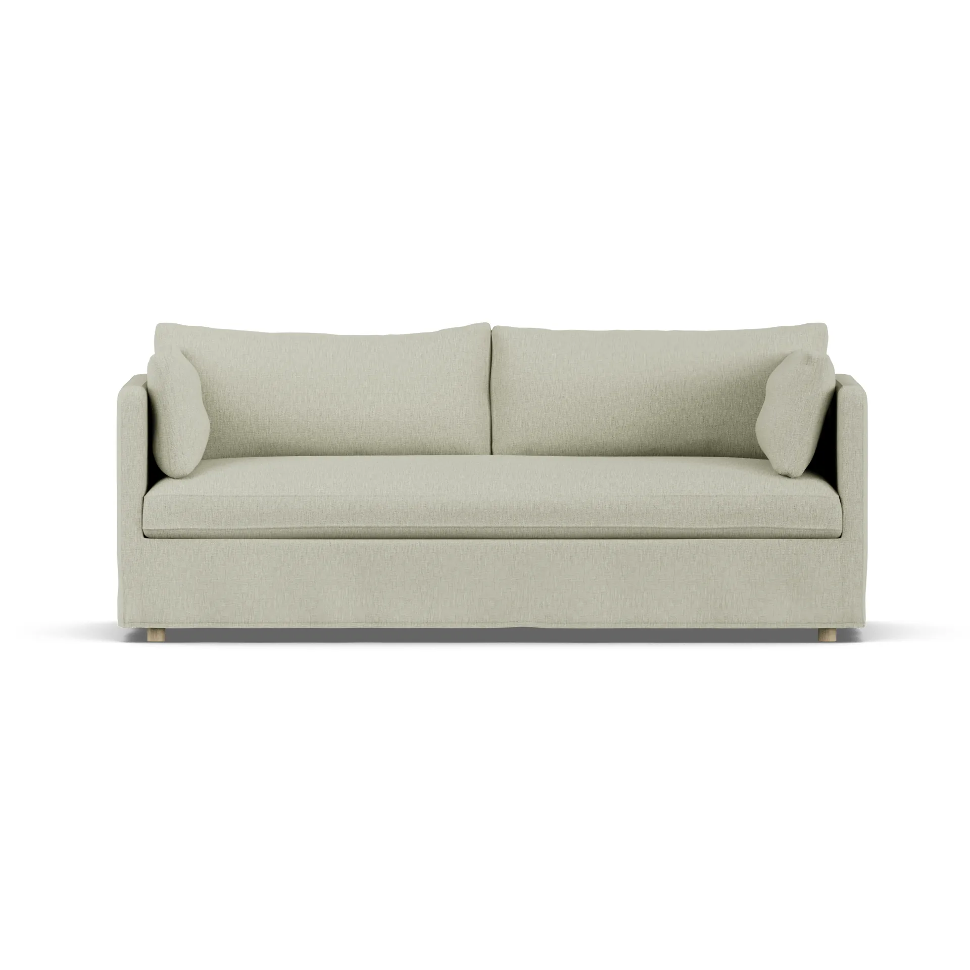 Linnevik sohva, Luiza Beige 3981-valkoöljytty tammi, 3-sits, helmahameella 1898