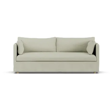 Linnevik sohva - Luiza Beige 3981-valkoöljytty tammi, 3-sits, helmahameella - 1898