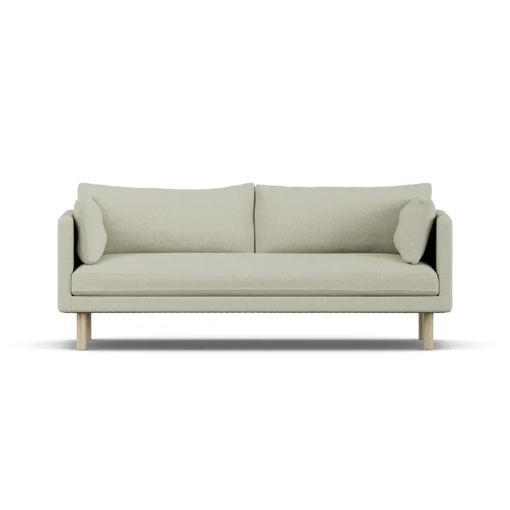 Linnevik sohva - Luiza Beige 3981-valkoöljytty tammi, 3-sits - 1898