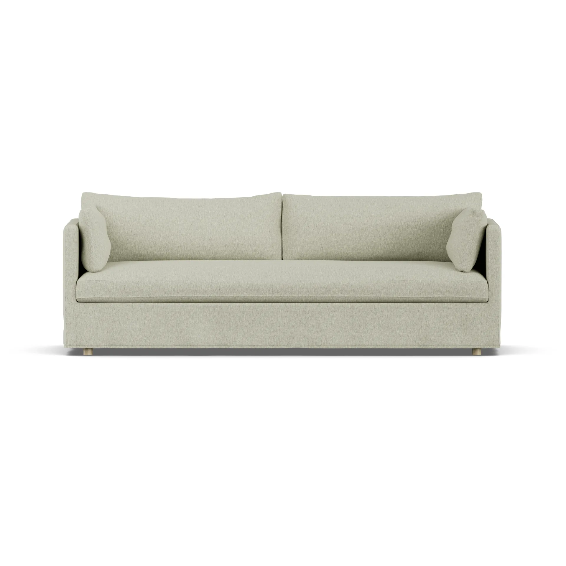 Linnevik sohva, Luiza beige 3981-valkoöljytty tammi, 4-sits, helmahameella 1898