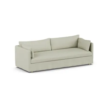 Linnevik sohva - Luiza beige 3981-valkoöljytty tammi, 4-sits, helmahameella - 1898