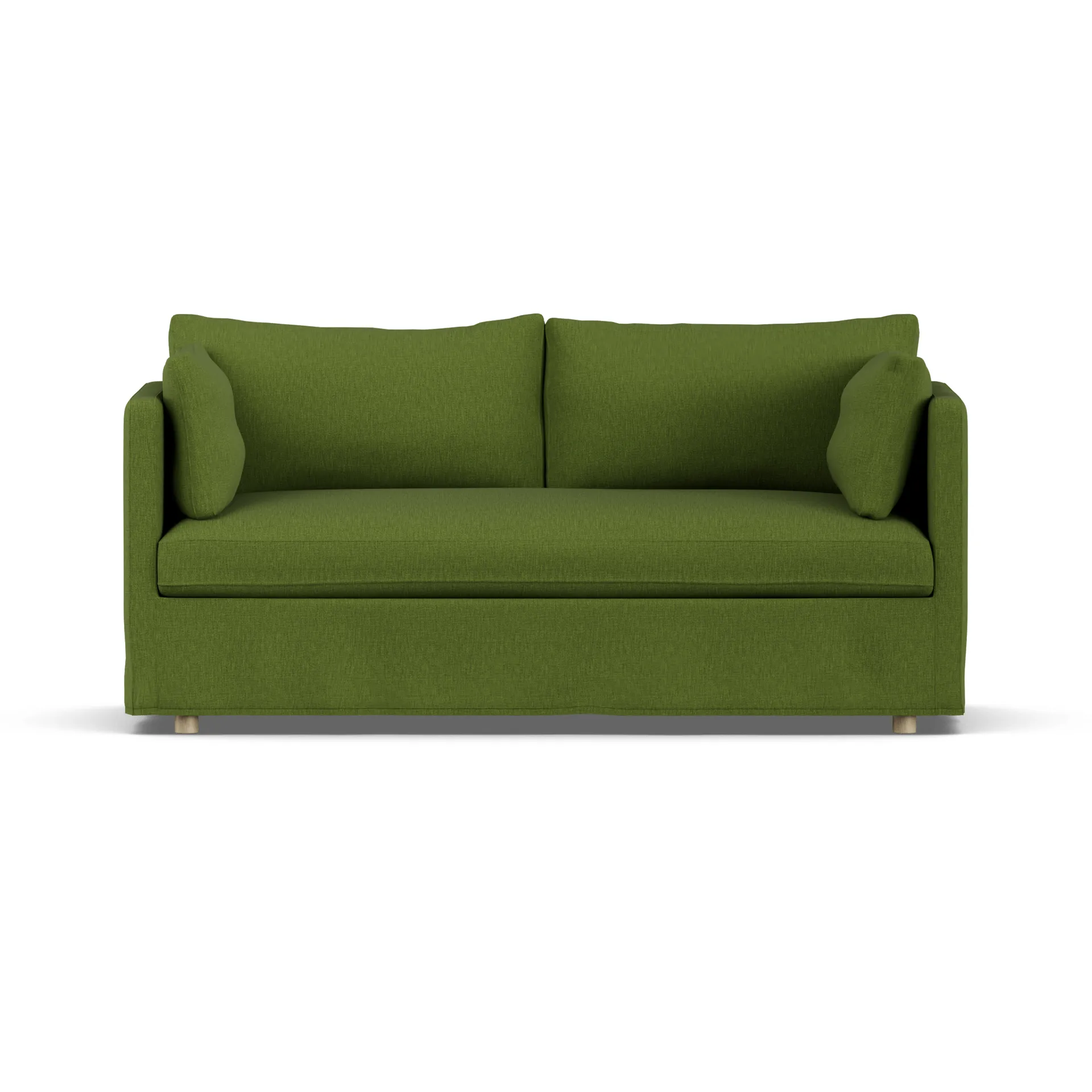 Linnevik sohva, Luiza Green 3975-valkoöljytty tammi, 2-sits, helmahameella 1898