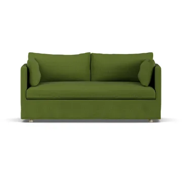 Linnevik sohva - Luiza Green 3975-valkoöljytty tammi, 2-sits, helmahameella - 1898