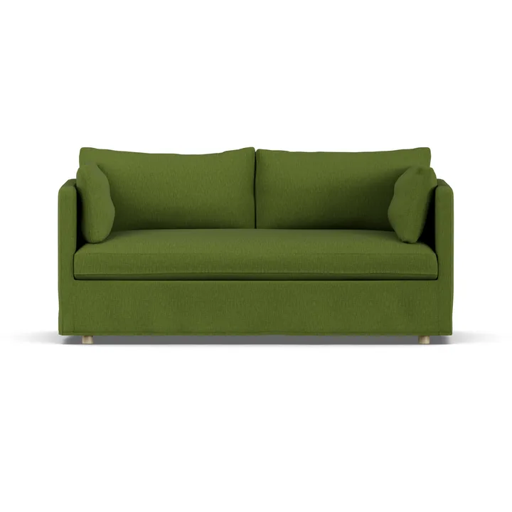 Linnevik sohva - Luiza Green 3975-valkoöljytty tammi, 2-sits, helmahameella - 1898