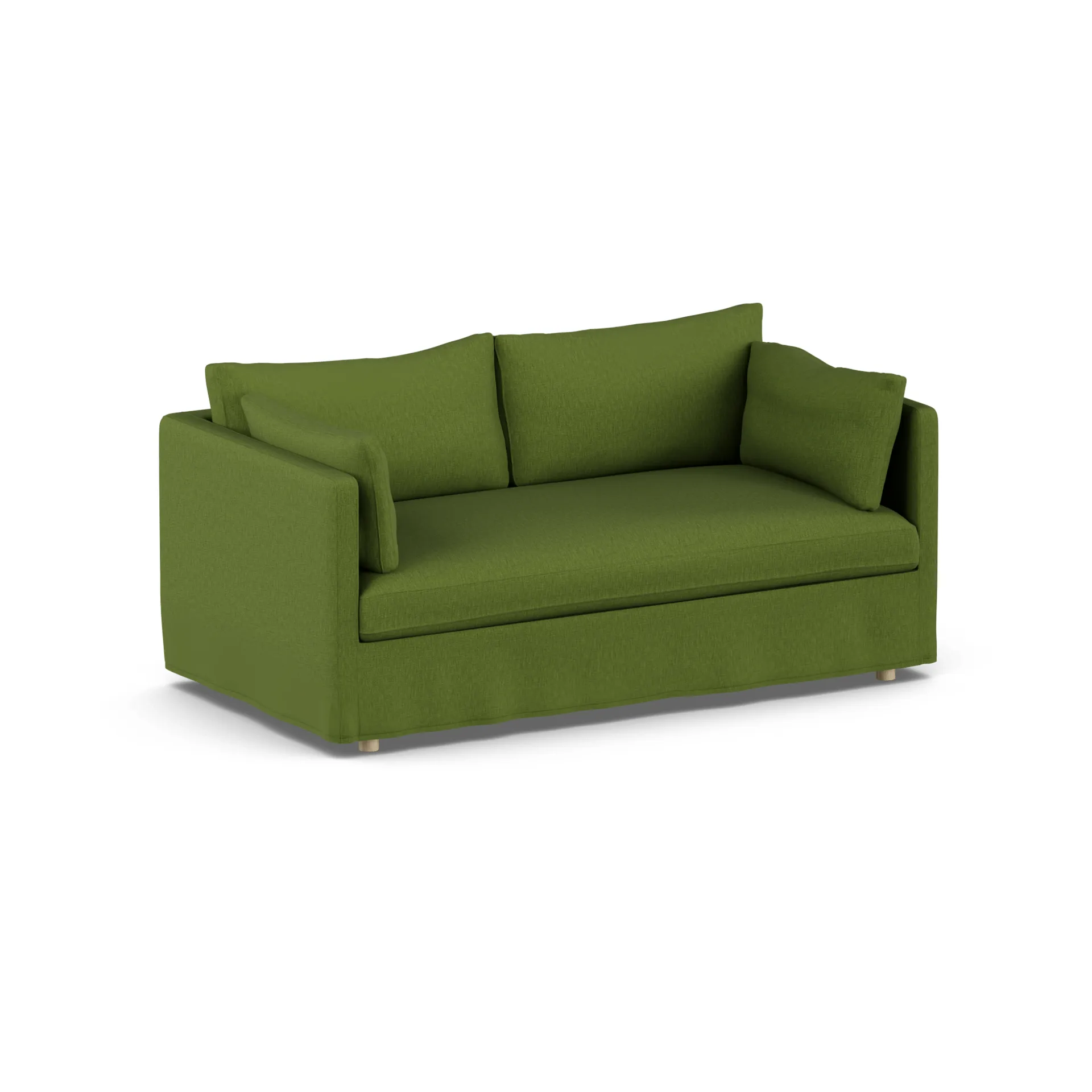Linnevik sohva, Luiza Green 3975-valkoöljytty tammi, 2-sits, helmahameella 1898