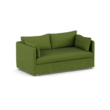 Linnevik sohva - Luiza Green 3975-valkoöljytty tammi, 2-sits, helmahameella - 1898