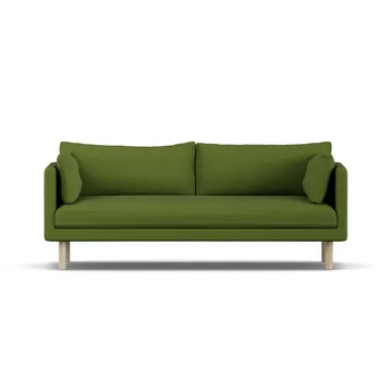 Linnevik sohva - Luiza Green 3975-valkoöljytty tammi, 3-istuttava, ilman helmahametta - 1898
