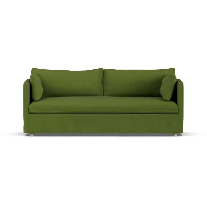 Linnevik sohva - Luiza green 3975-valkoöljytty tammi, 3-sits, helmahameella - 1898