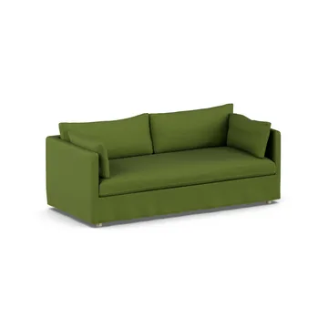 Linnevik sohva - Luiza green 3975-valkoöljytty tammi, 3-sits, helmahameella - 1898
