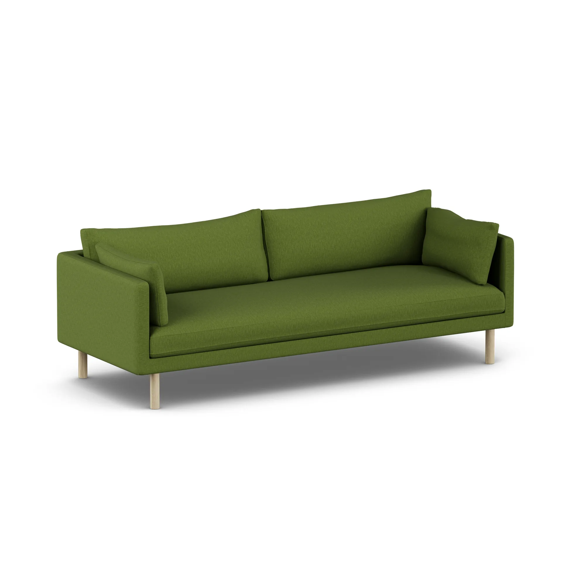 Linnevik sohva, Luiza Green 3975-valkoöljytty tammi, 4-istuttava, ilman helmahametta 1898