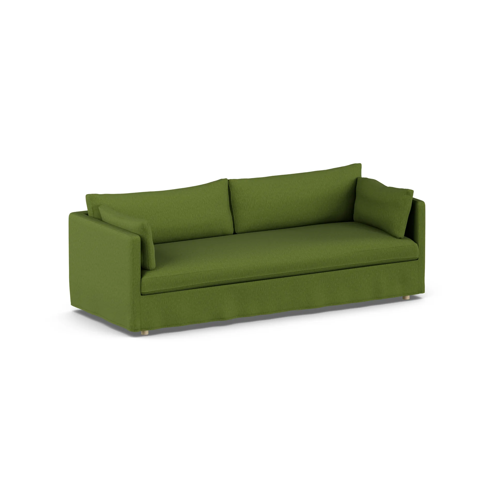 Linnevik sohva, Luiza Green 3975-valkoöljytty tammi, 4-sits, helmahameella 1898
