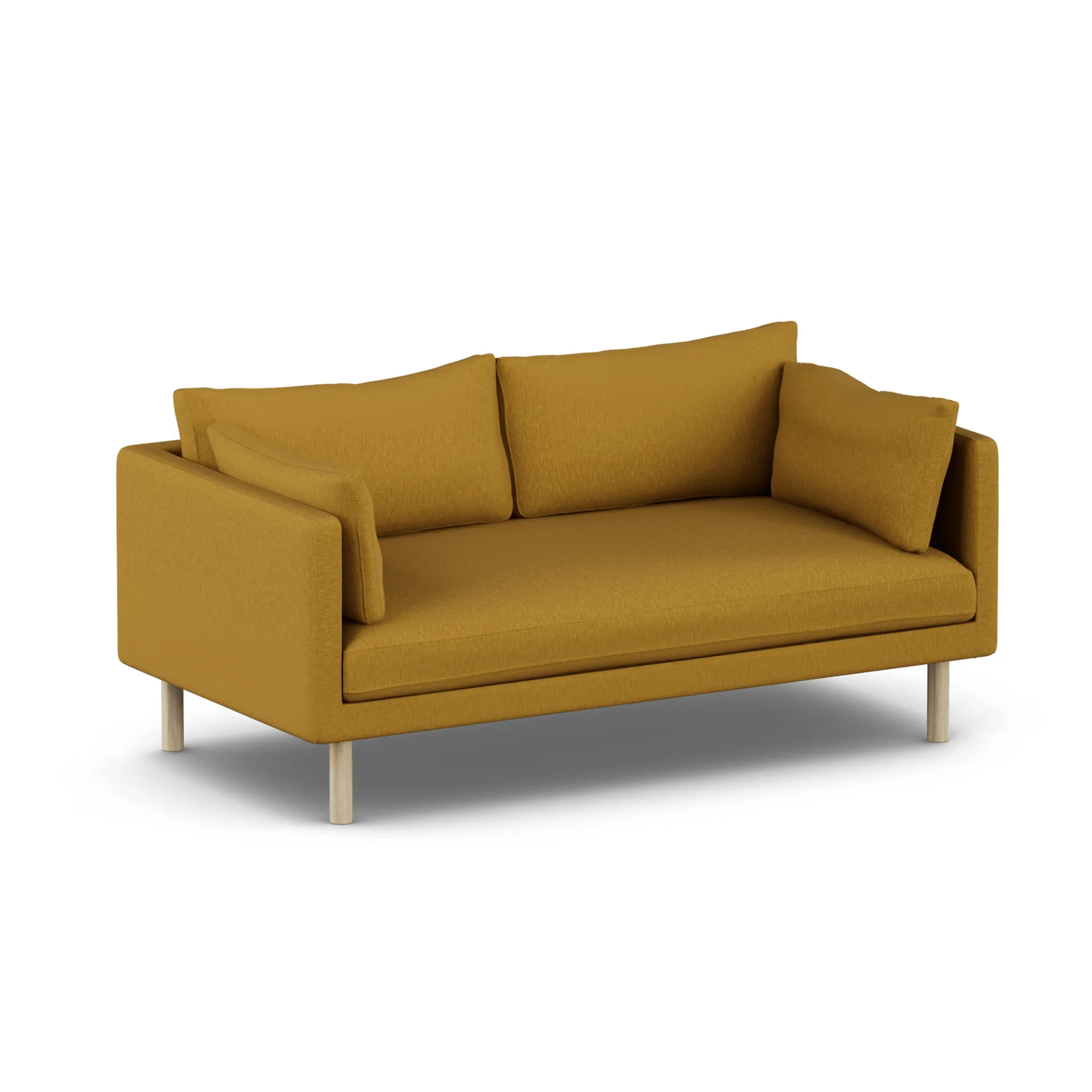 Linnevik sohva, Luiza Mustard 3972-valkoöljytty tammi, 2-istuttava, ilman helmahametta 1898