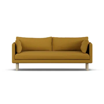 Linnevik sohva - Luiza Mustard 3972-valkoöljytty tammi, 3-istuttava, ilman helmahametta - 1898