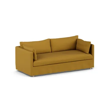 Linnevik sohva - Luiza Mustard 3972-valkoöljytty tammi, 3-sits, helmahameella - 1898