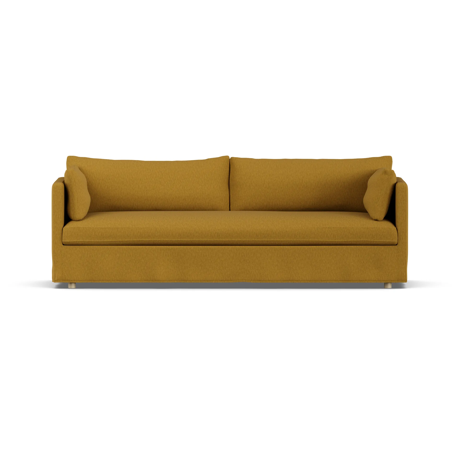 Linnevik sohva, Luiza Mustard 3972-valkoöljytty tammi, 4-sits, helmahameella 1898