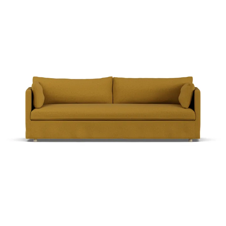 Linnevik sohva - Luiza Mustard 3972-valkoöljytty tammi, 4-sits, helmahameella - 1898