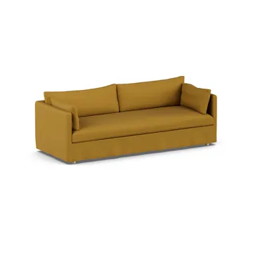 Linnevik sohva - Luiza Mustard 3972-valkoöljytty tammi, 4-sits, helmahameella - 1898