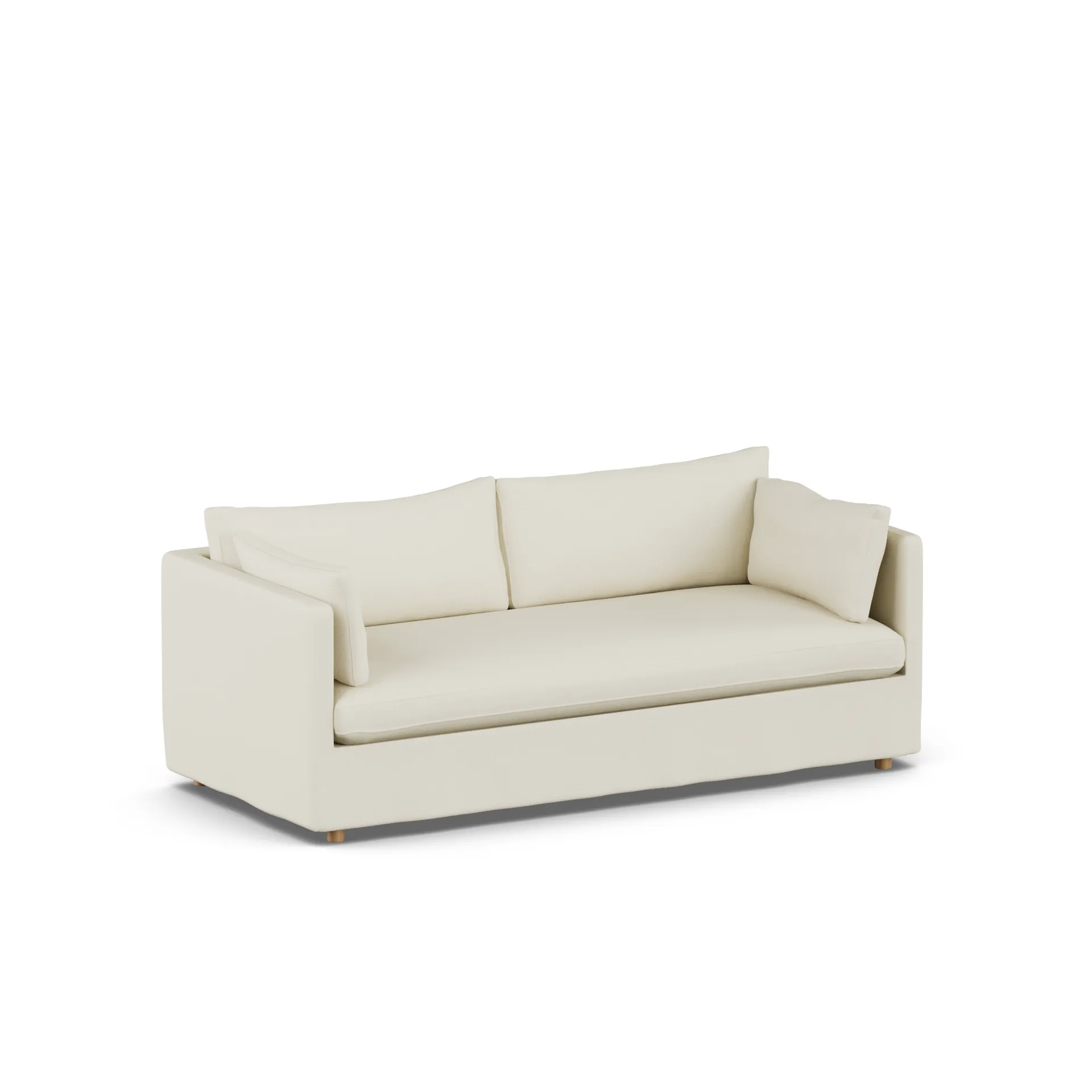 Linnevik sohva, Oslo Nature 1540-valkoöljytty tammi, 3-sits, helmahameella 1898