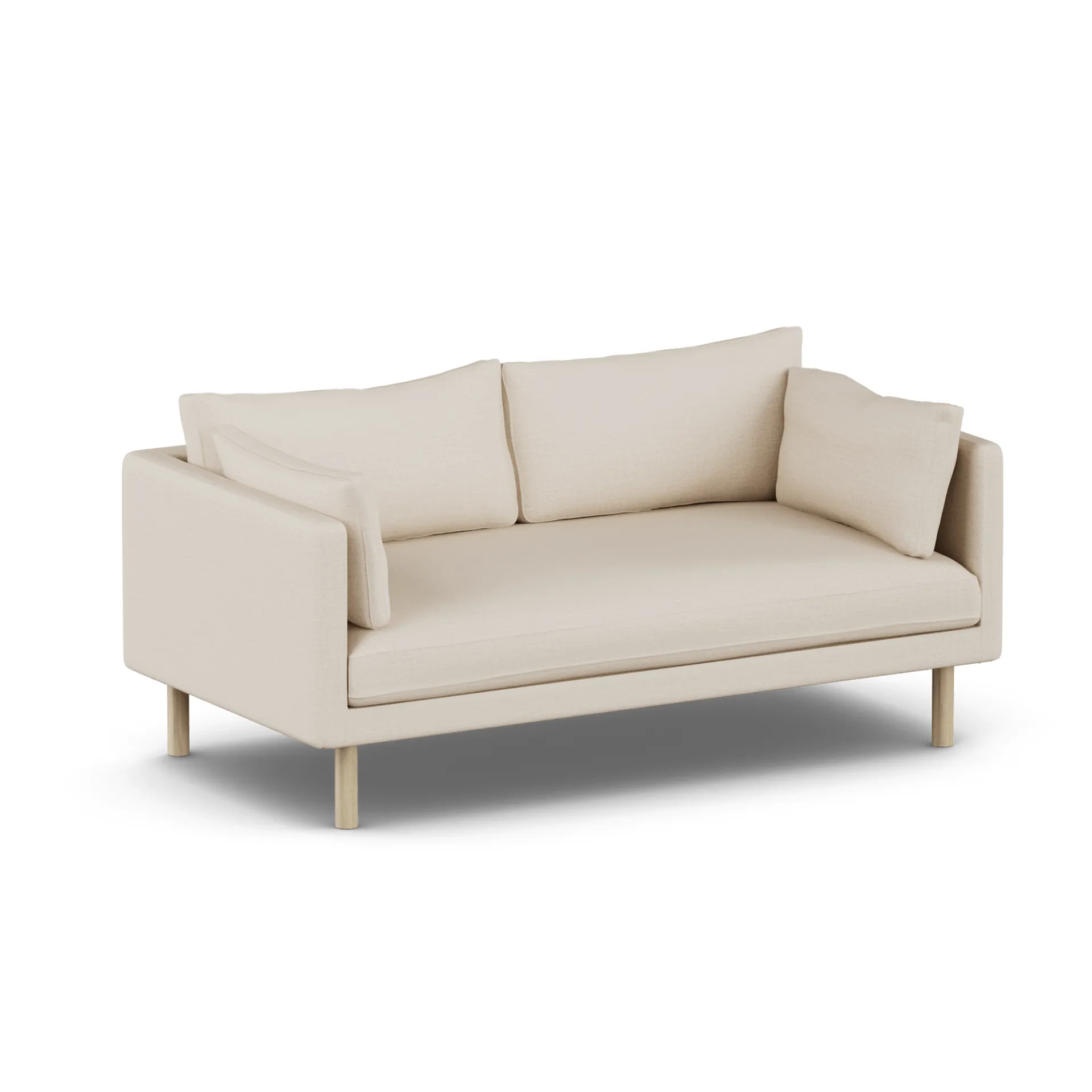 Linnevik sohva, Same Beige 6670-valkoöljytty tammi, 2-istuttava, ilman helmahametta 1898