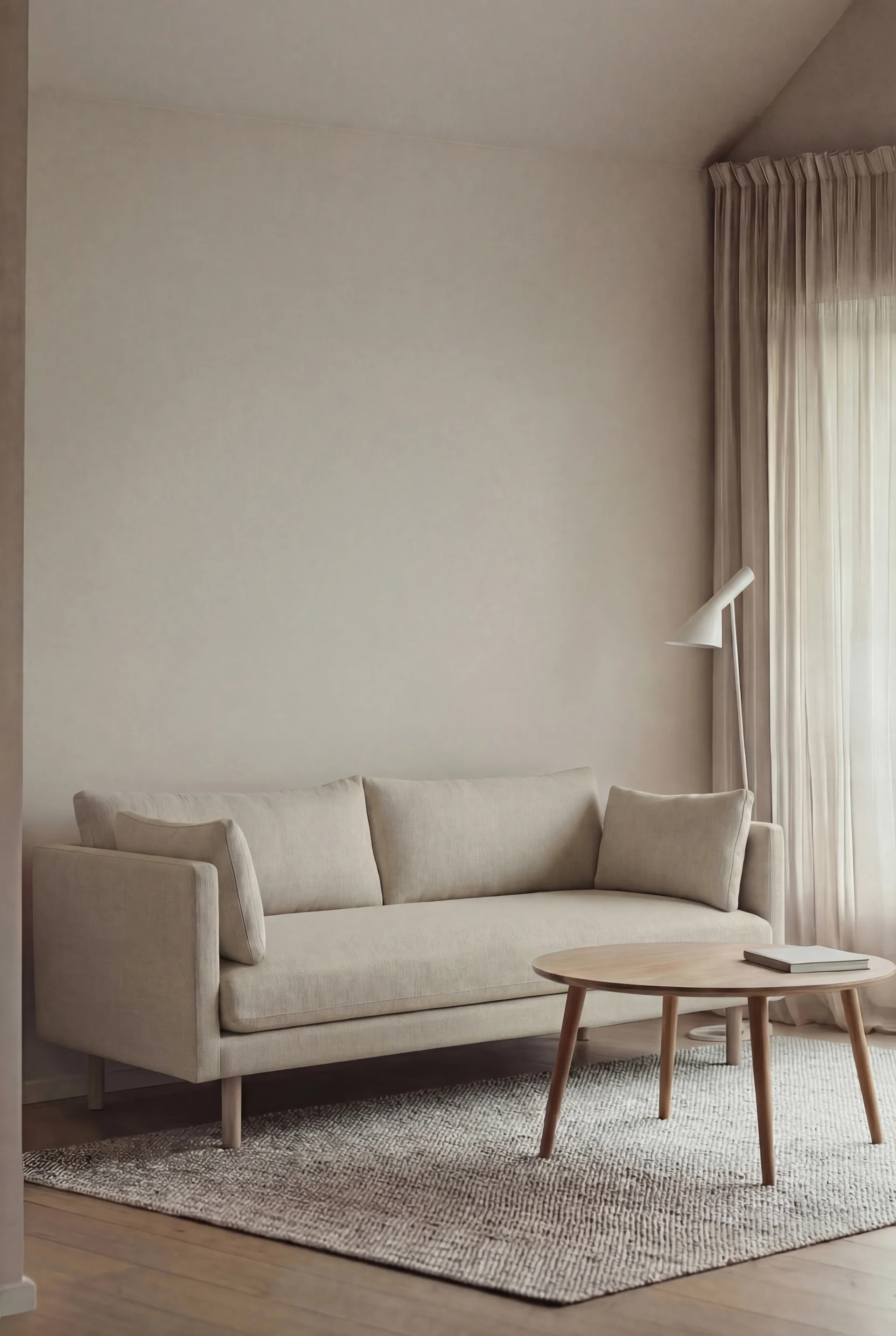 Linnevik sohva, Same Beige 6670-valkoöljytty tammi, 2-istuttava, ilman helmahametta 1898