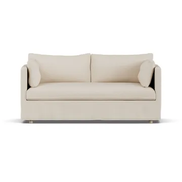 Linnevik sohva - Same Beige 6670-valkoöljytty tammi, 2-sits, helmahameella - 1898