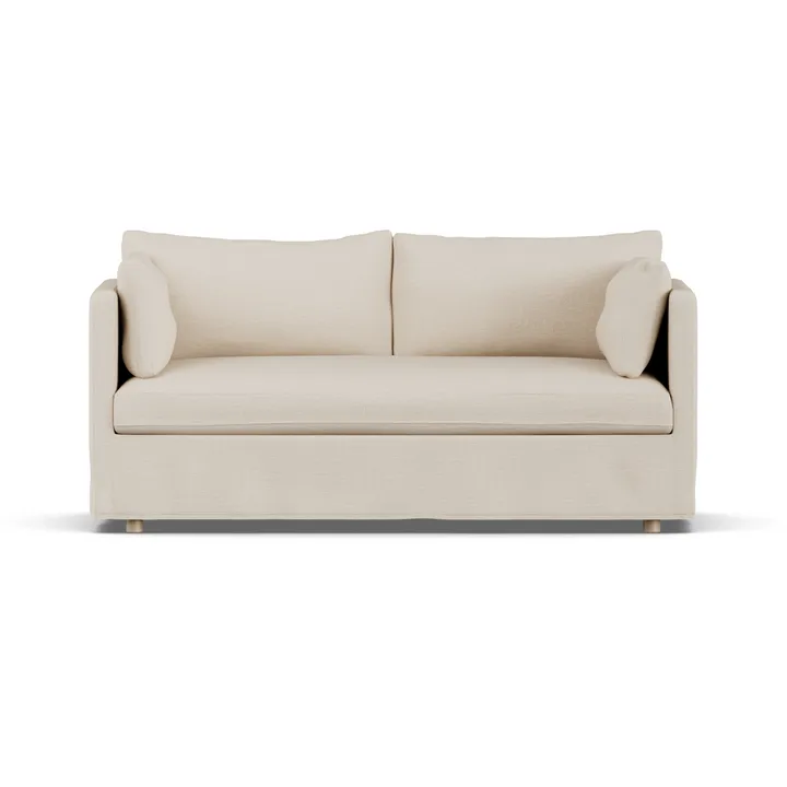 Linnevik sohva - Same Beige 6670-valkoöljytty tammi, 2-sits, helmahameella - 1898