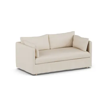 Linnevik sohva - Same Beige 6670-valkoöljytty tammi, 2-sits, helmahameella - 1898