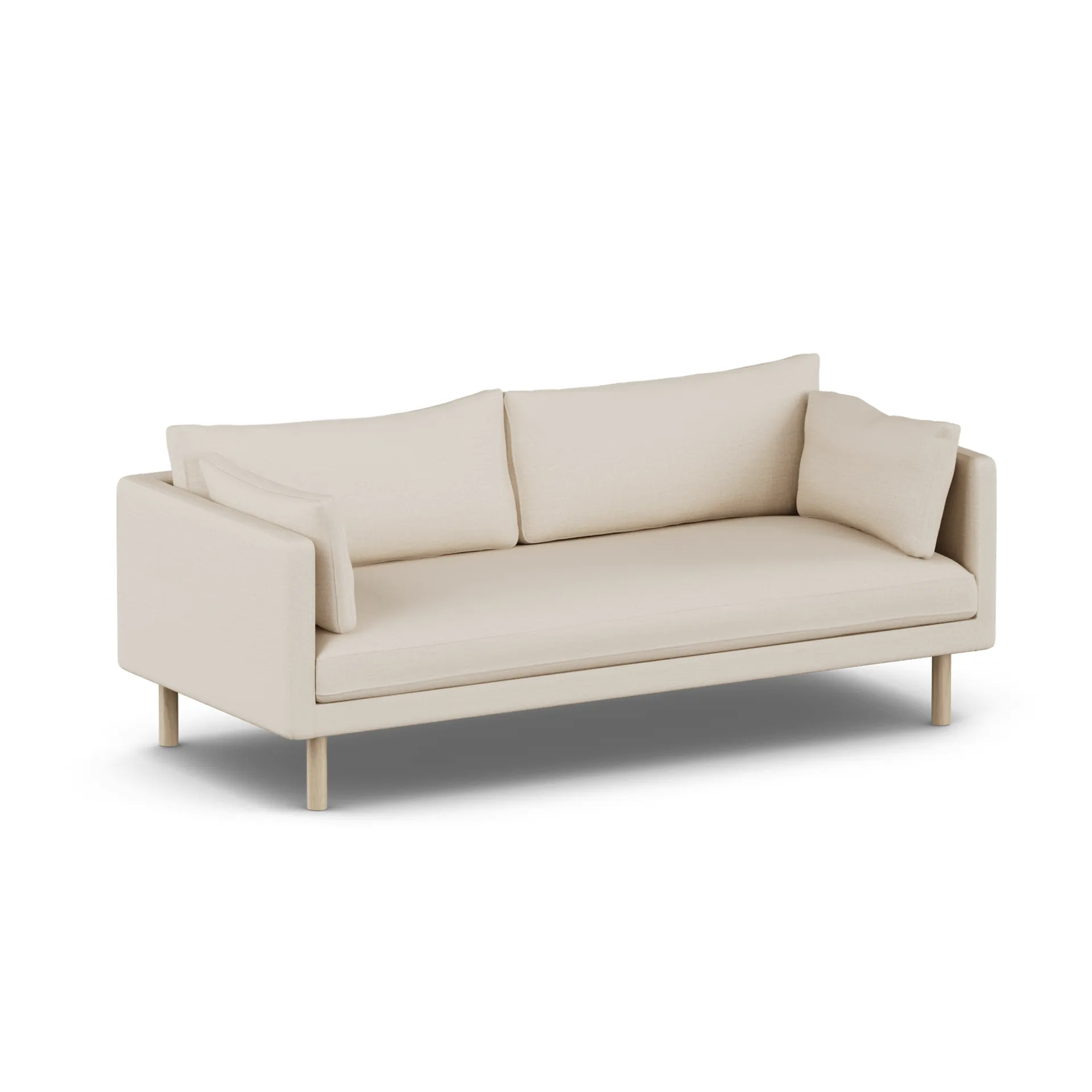 Linnevik sohva, Same Beige 6670-valkoöljytty tammi, 3-istuttava, ilman helmahametta 1898