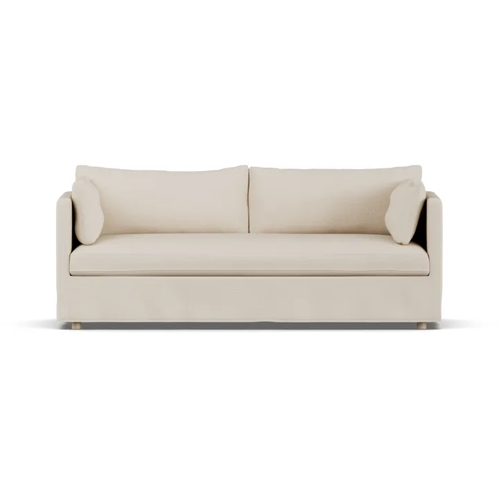 Linnevik sohva - Same Beige 6670-valkoöljytty tammi, 3-sits, helmahameella - 1898